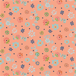 Quilting Treasures - Enchanted Garden - Ditsy Flowers, Coral