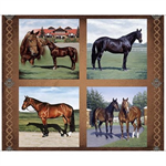 Quilting Treasures - Horse Country - 36^ Picture Patches Panel, Brown