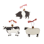 Ornament - Wooden Farm Animals, Assorted