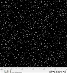 P & B Textiles - Sparkle - Abstract Metallic Dots, Silver/Black