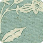 Robert Kaufman - Cotton Flax - Floral, Peppermint