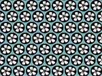 Quilting Treasures - Juno - Flower Circles, Blue