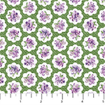 Northcott - Lilac Garden - Lilac Medallion, Green