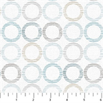 Northcott - Dots & Dashes Flannel - Circles, Pale Gray