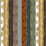 Quilting Treasures - Frond Nouveau - Border Stripe, Multi