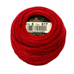 Pearl Cotton Balls - Size 8 Thread - Dark Coral Red