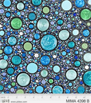 P & B Textiles - Mindful Mandalas - Circles and Dots, Blue