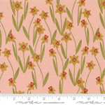 Moda - Bee Garden - Darling Daffodils, Metallic Rose