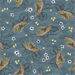 Blank Quilting - Rise With The Sun - Wheelbarrows, Dark Teal