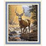 Quilting Treasures - Buck Wild - 36^ Deer Panel, Multi