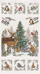 Moda - Woodland Winter - 24^ Woodland Animal Panel, Snowy White