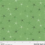 P & B Textiles - Snowmen Meadow - Snowflakes, Green