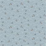 Makower - Heather and Sage - Swallows, Blue