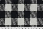 Shannon Fabrics - Luxe Cuddle - Buffalo Check, Silver/Black