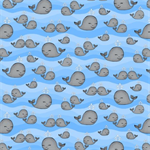 A.E. Nathan - Comfy Flannel Prints - Whales, Blue