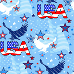 Studio E - Stars & Stripes Forever - USA Stars & Eagles, Blue