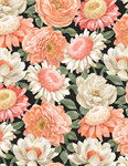 Wilmington Prints - Peach Whispers - Packed Flowers, Multi