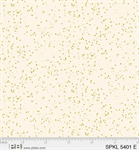 P & B Textiles - Sparkle - Abstract Metallic Dots, Gold/Ecru