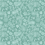 Blank Quilting - Flourish - Tonal Paisley, Teal