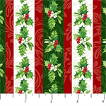 Northcott - Yuletide Traditions - Border Stripe, White