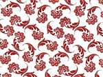 Choice Fabrics - Classic Collection - Red Flowers on White