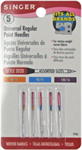 Singer - Universal Regular Point Needles - 5 pk, Assorted Sizes