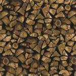 Timeless Treasures - Holiday - (Winter) - Firewood, Brown