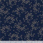 Marcus Fabrics - Indigo Neutrals - Dotted Curls, Navy