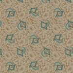 Marcus Fabrics - Cedar Shake - Tonal Flowers w/Accent, Teal