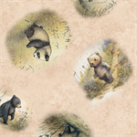 Quilting Treasures - Bear Hugs - Bear Vignettes, Peach