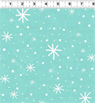 Clothworks - Flannel - Snow Fun Flannel - Snowflakes, Turquoise