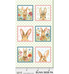 P & B Textiles - Bunnies & Blooms - 24^ Bunny Panel, Multi