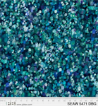 P & B Textiles - 108^ Sea Glass - Pebbles, Dark Blue Green