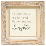 Wood Framed Sign - Daughter