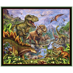 Quilting Treasures - Jurassic Journey - 36^ Dinosaur Panel, Multi