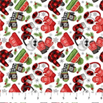 Northcott - Beary Merry Christmas - Winter Wraps, White