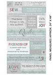 Contempo - Words to Quilt By Panel - 24^ Panel, Multi