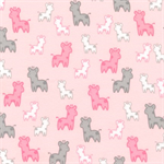 Robert Kaufman - Cozy Cotton Flannel - Baby Giraffes, Pink on Pink