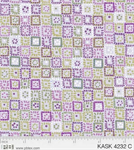 P & B Textiles - Kashmir Kaleidoscope - Squares, Purple