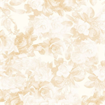 Timeless Treasures - Romance - Faded Shadow Roses, Cream