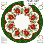 Northcott - Yuletide Traditions - 43^ Tree Skirt Panel, White