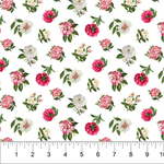 Northcott - Bloom - Small Peonies, White