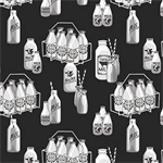 Studio E - Buttermilk Farmstead - Milk Bottles, Black