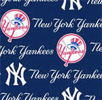 Fabric Traditions - MLB Fleece - New York Yankees, Navy