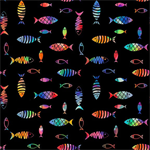 Studio E - Instagram Famous - Colorful Fish, Black