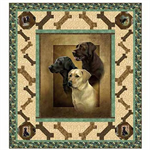 Quilting Treasures - Digital Quilt Top - Featuring For The Love of Labs