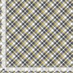 Timeless Treasures - Silver & Gold - Holiday Plaid, Grey