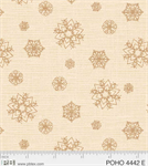 P & B Textiles - Postcard Holiday - Snowflakes, Cream