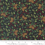 Moda - Woodland Winter - Pinecones & Berries, Charcoal Black