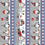 Timeless Treasures - Nordic Gnomes - 11^ Stripes, Grey